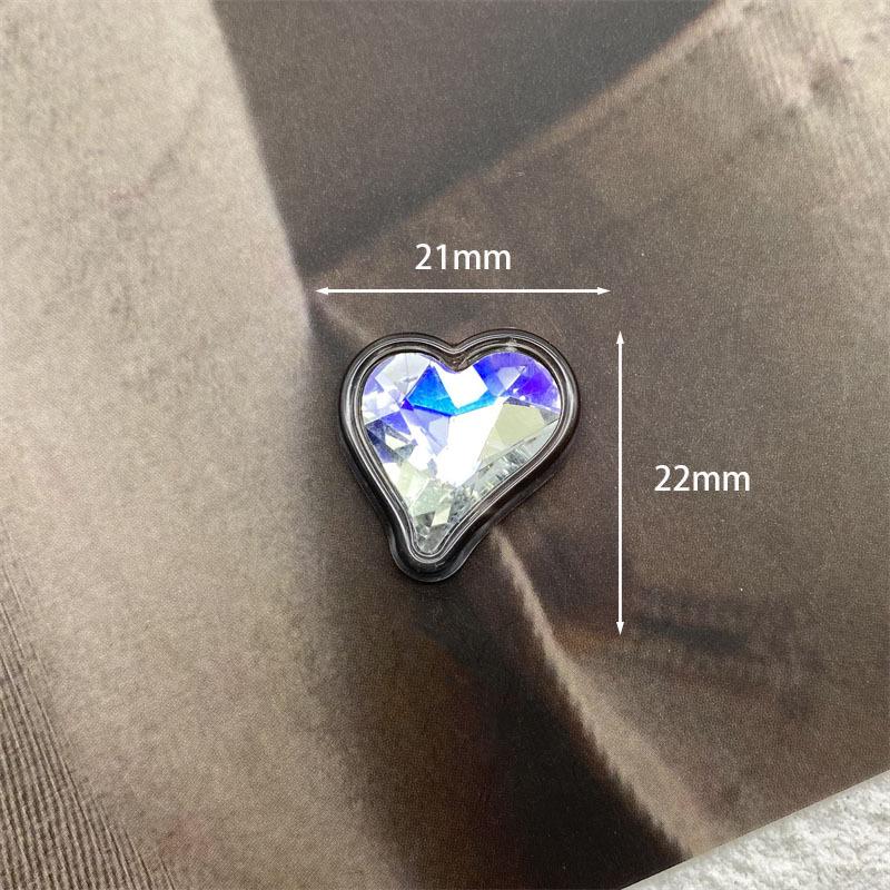 Colorful Mermaid Ji Transparent Diamond Jewelry Simple Flat Bottom Love Bow Hair Accessories Clothing Diy Accessories