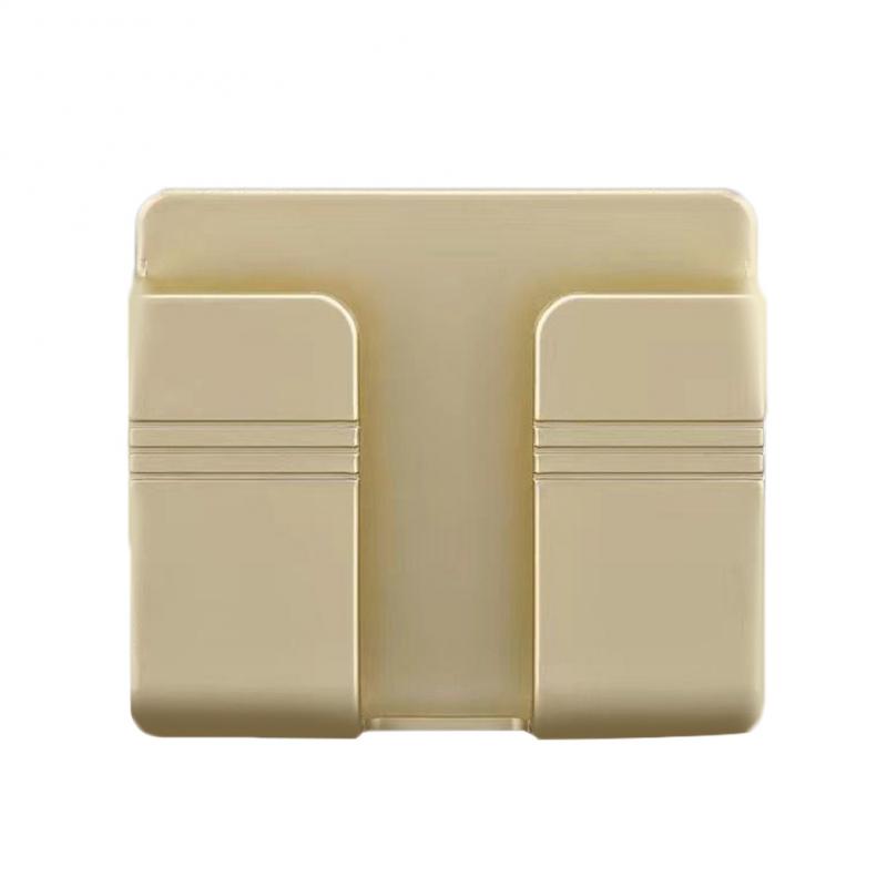 Wall Mount Phone Plug Holder Mobile Phone Charging Stand Air Conditioner TV Remote Control Storage Box Home Storage Holders Rack