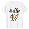 Women TShirt Th Birthday Crew Tshirt Friends Birthday Party Top Hello Leopard Graphic Print Shirt Aesthetic Streetwear Tee