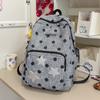 Schoolbag retro polka dot star embroidered backpack Korean ins atmosphere sweet girl junior high school schoolbag female backpack