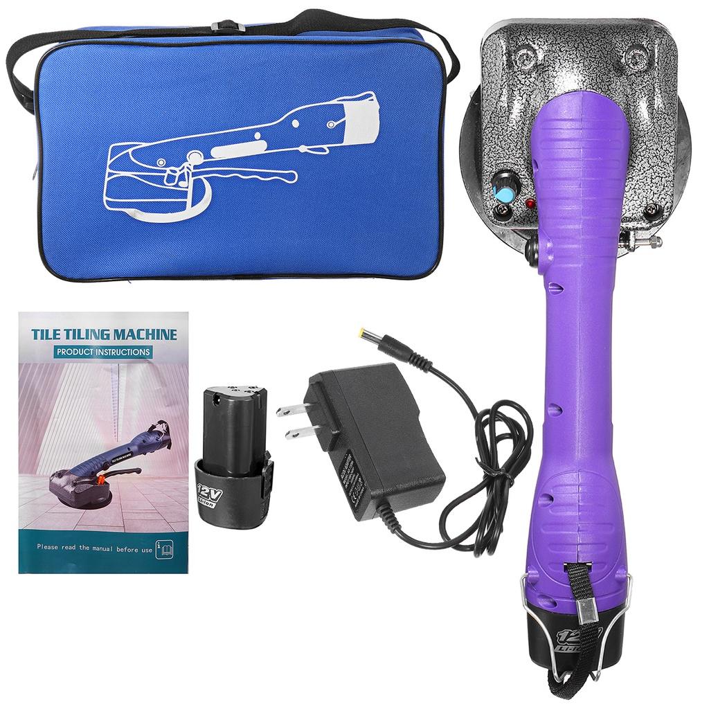 12V 1000W Tiling Tiles Machine Tile Vibrator Suction Cup Adjustable Protable Automatic Floor Vibrator Leveling Tool+Battery