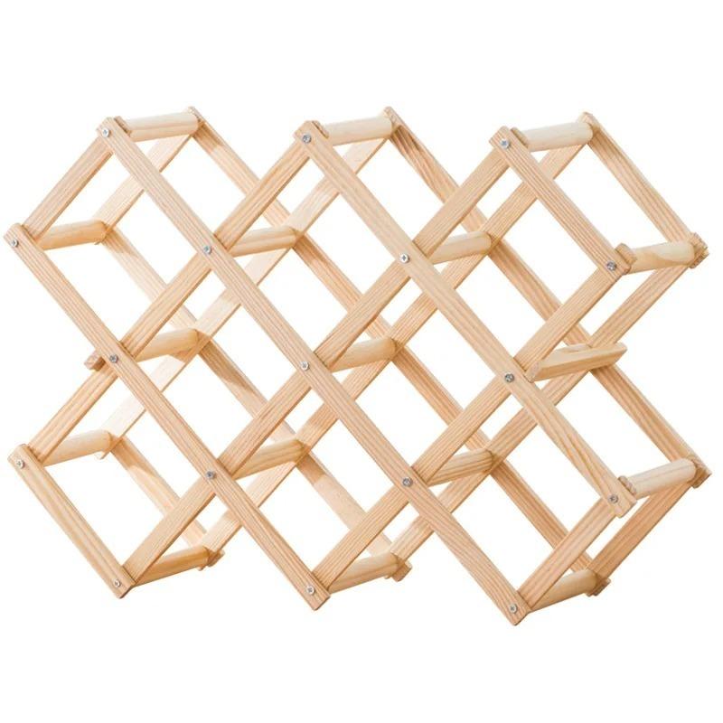 Stackable Wine Storage Shelves 3 5 6 10 Bottles Wooden Wine Shelves Home Bar Utensils Wine Cabinets Bar Tools 5