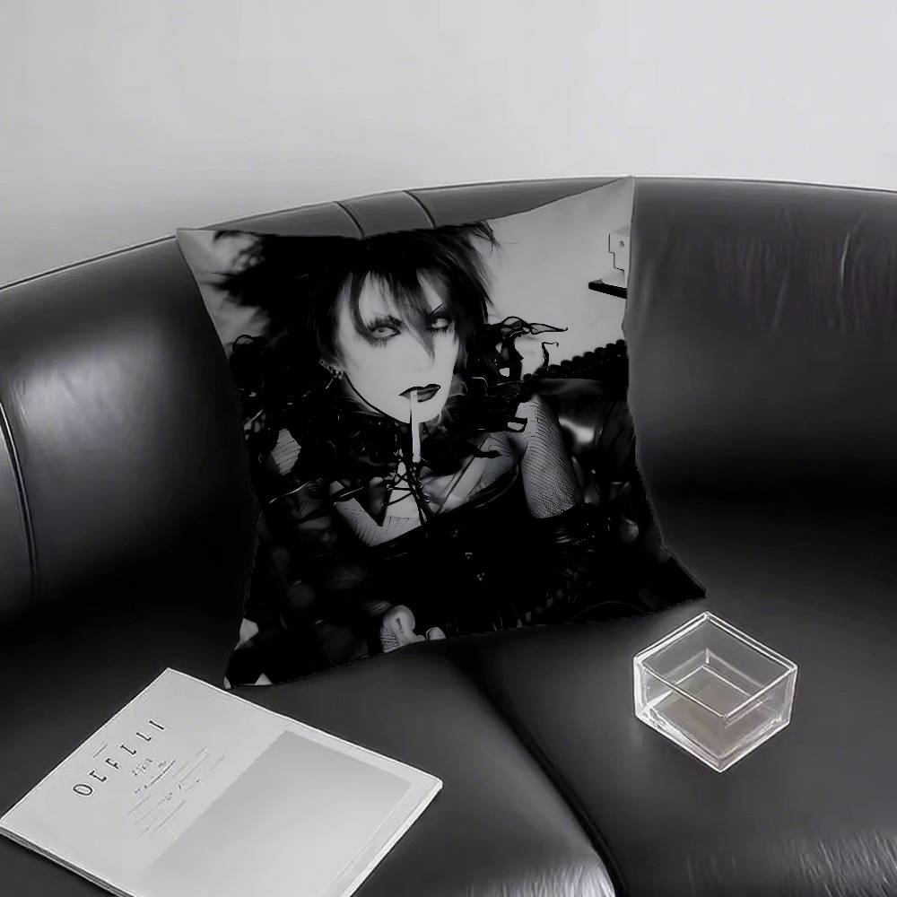 1 szt. Poszewka na poduszkę Rock Band Malice Mizer Moda Kwadratowa Poszewka Sypialnia Sofa Pokój Wystrój Wypoczynek