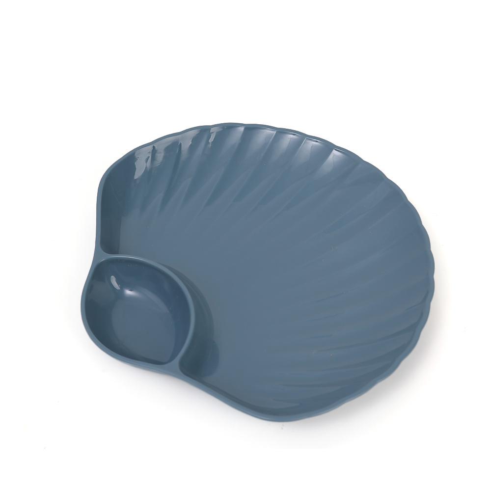 Muschelschale, Plastik-Teigtaschenteller mit Essigscheiben, Essigschalen, Sushi, Frühstück, Trockenfrüchte, Snacks, Muschelknochen-Spuckschale