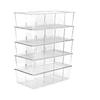 D2 1PCS Refrigerator Organizer Bin Food Storage Organizer Fridge Storage Box + Divider Freezer Pantry Kitchen Bathroom Organizer
