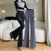 Thin Hollow Out Mesh Flare Pants Women Summer High Waist Yoga Pants Comfortable Shaping