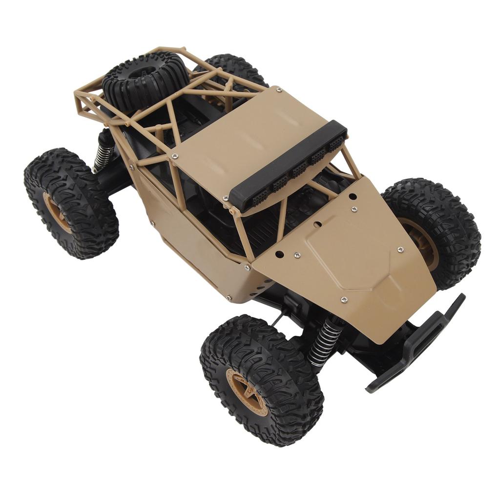 Carros RC 1:Carro de Controle Remoto Escala 16 2.4G Carcaça de Liga 2.4G Resistente a Choques Farol Off Road RC