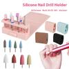Practical Silicone Nail Drill Bit Storage Solution Compact And Stylish Nail Bit Holder For Efficient Tool Management