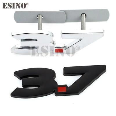Car Styling 3.7 3D Car Front Grill Zinc Alloy Badge Adhesive Metal Emblem Decal for  Mustang 3.7 V6