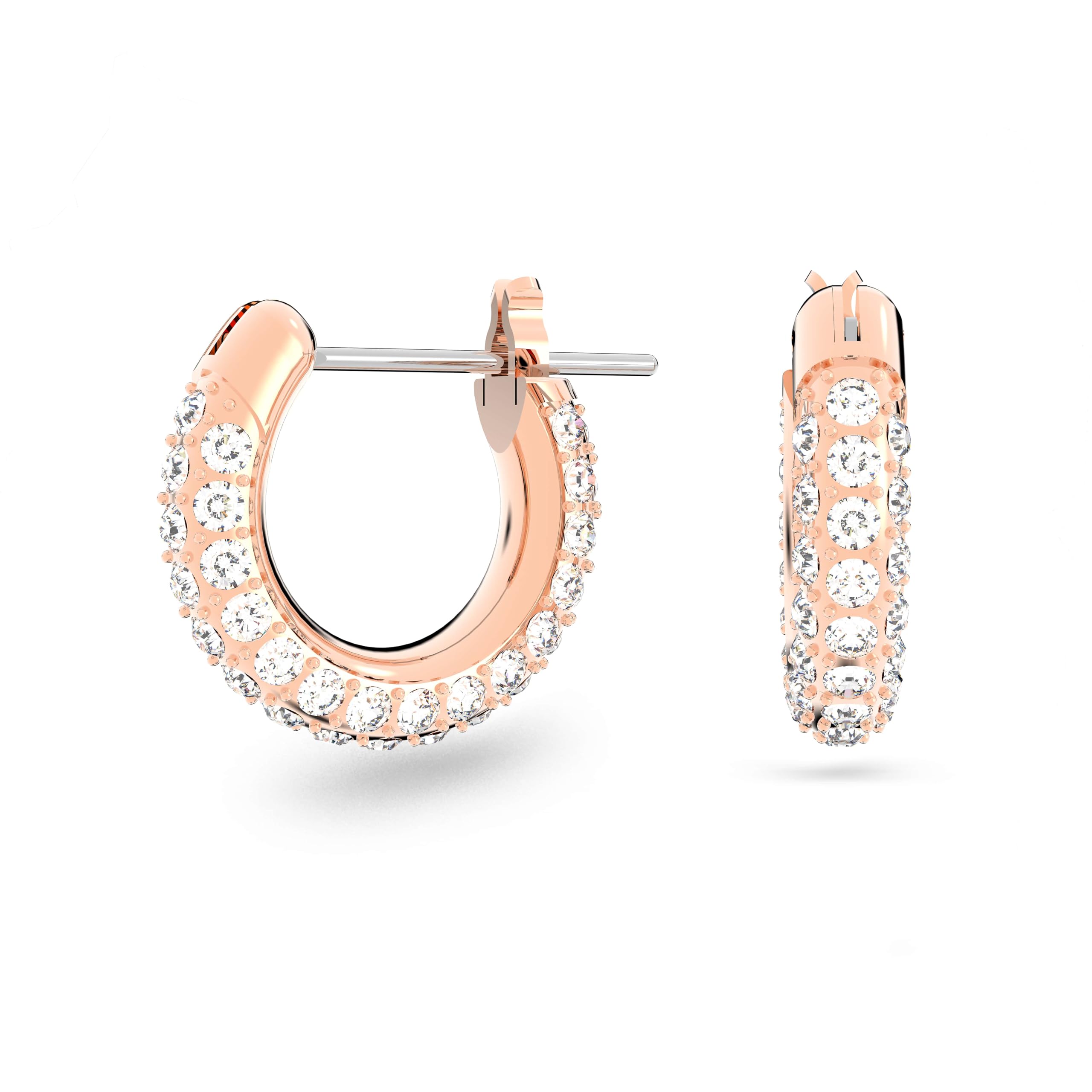 [Offiziell] Swarovski Dextera Creolen, Pavé, Klein, Weiß, Roségoldfarben Beschichtet beige