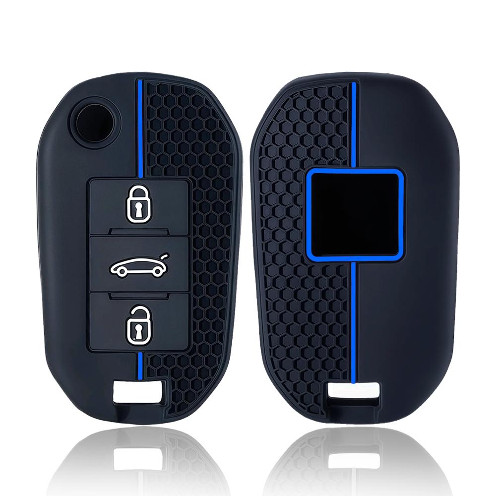 3 Button Silicone Car Key Chain Ring Shell Cover Case Holder For Peugeot 208 301 308 508 5008 3008 Citroen C5 C4 2010 2026 2026
