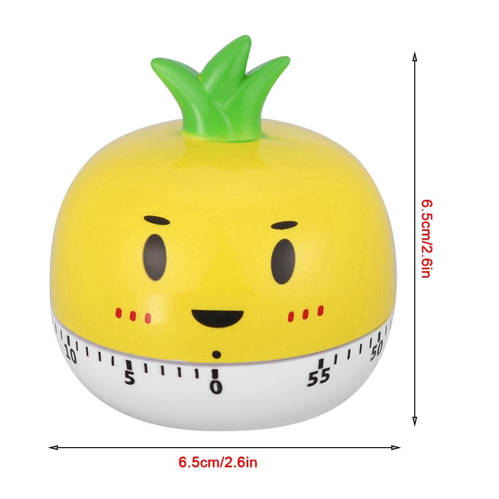 Mechanical Cooking Timer Manual Vegetables Shape Counters for Kitchen Timing Tool(Yellow)