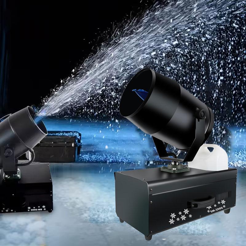 2000W Party Event Stage Snowflake Jet Machine High Power Snowflake Maker Outdoor Simulation Shaking Snow Machine