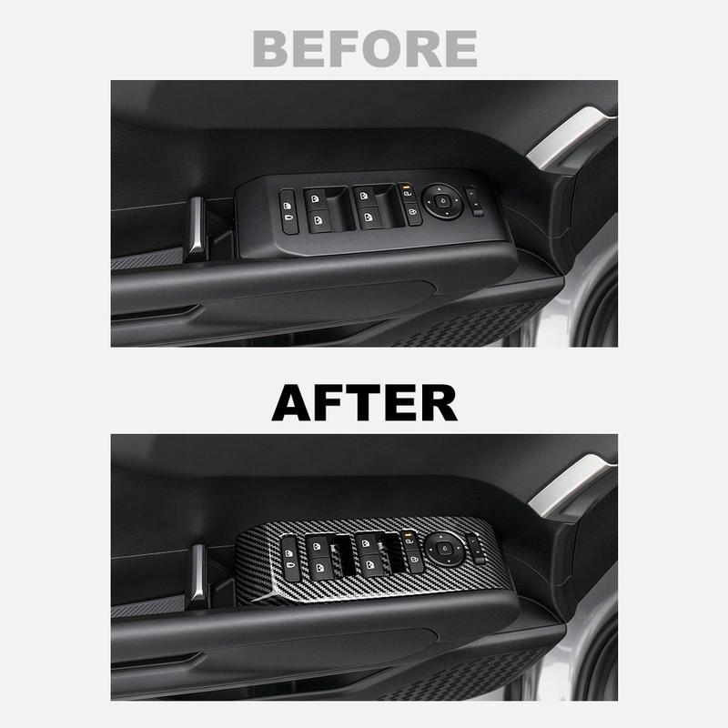 For Kia Telluride 2027 Car Tuning Carbon Fiber Window Lift Button Switch Cover Trim Interior Accessories LHD