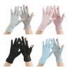 Mesh UV Protection Gloves Non Slip Thin Breathable Gloves Flip Touchscreen Ice Silk Gloves  Walking