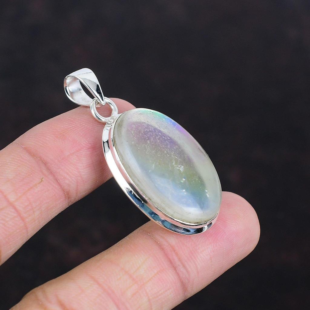 Rainbow Mystic Opal Pendant Handmade Jewelry Real Gemstone Pendant 925 Sterling Silver Pendant Antique Jewelry Stylish Pendant Gifts For Him