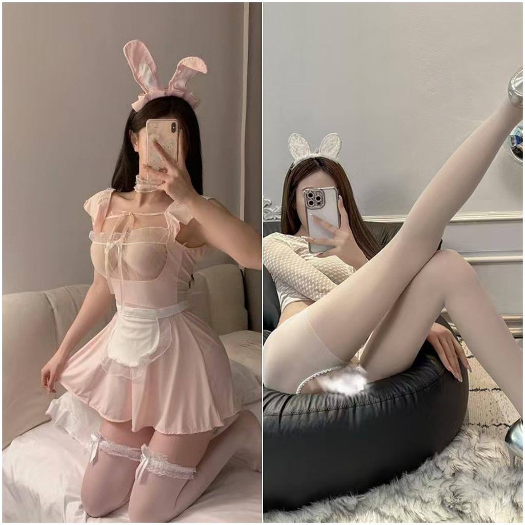 Sweet Sexy Pure Lust Maid Passion Suspender Cute Bunny Uniform Seduction Suit Female