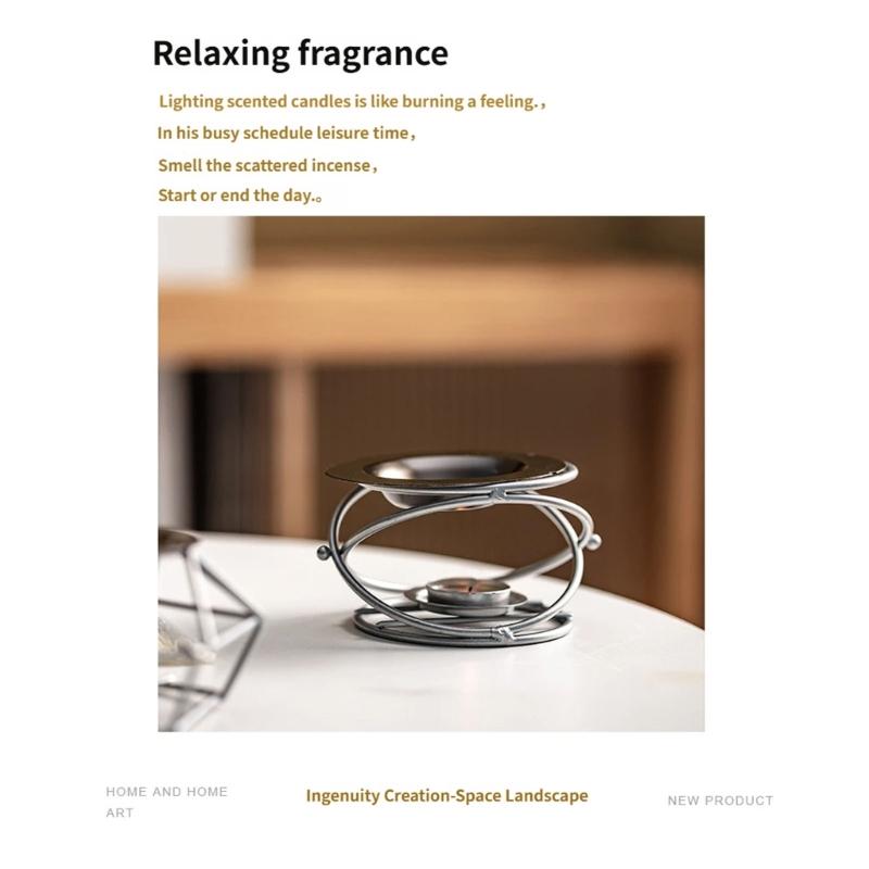 Wax Melt Burners Essential Oil Burners,Iron Oil Burners Tealight Wax Warmer Aromatherapys Holder Candle Scented Diffuser