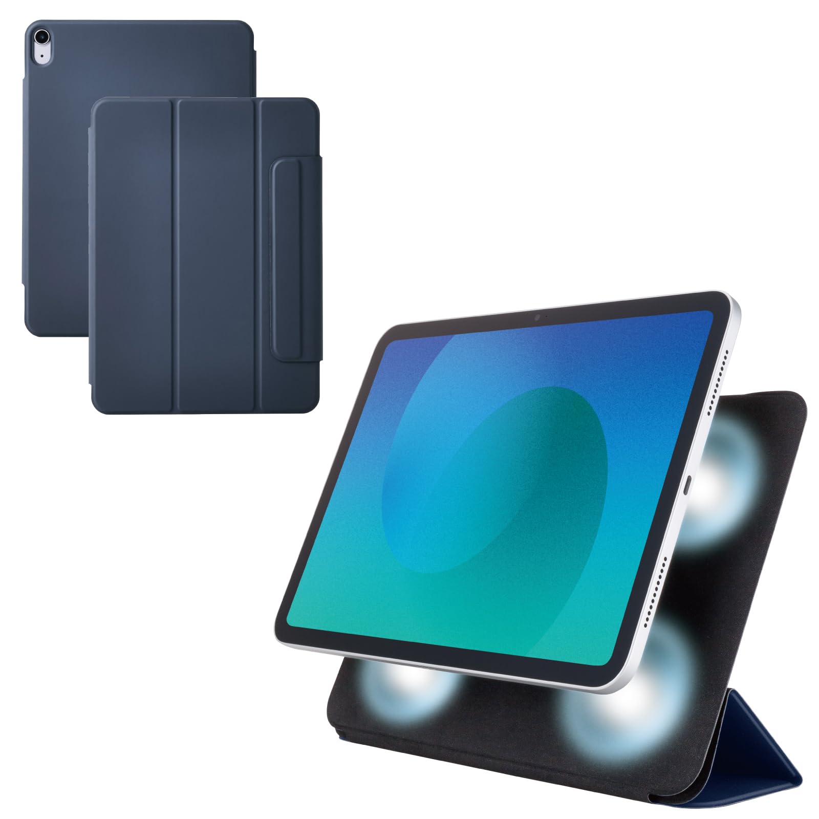 

ELECOM iPad Air Magnetic Soft Auto 11-inch (M3/M2) 10.9 (5th/4th Generation) Case, Cover, Leather, Sleep/Wake, Navy, TB-A25MWVPF2NV