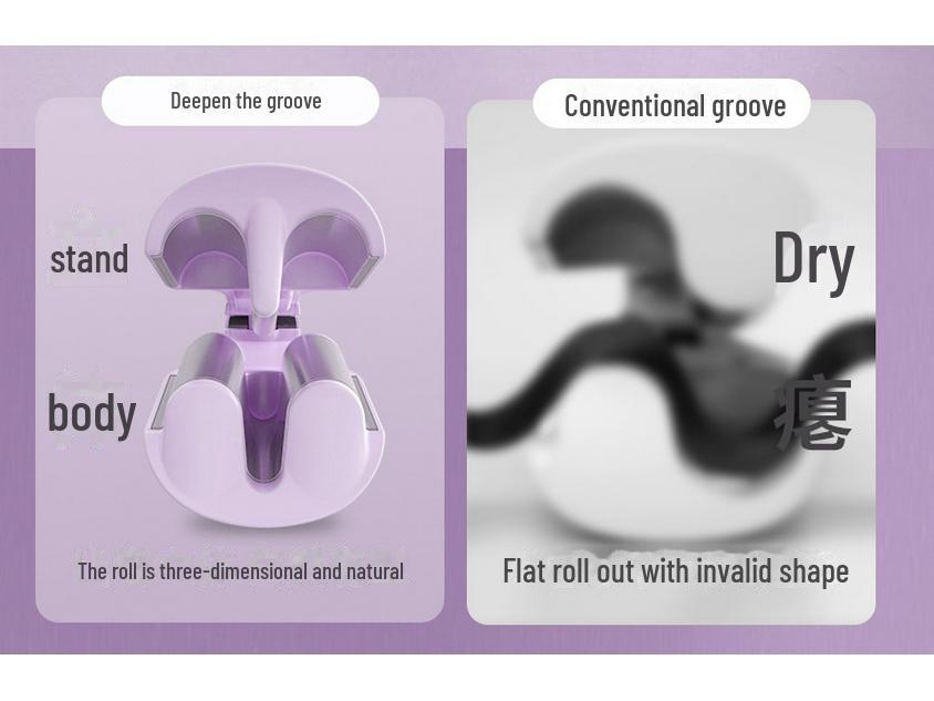 36mm M-Shaped Big Wave Hair Curler - Gentle No-Damage Triple-Tube U-Shaped Design for Water Ripple Waves