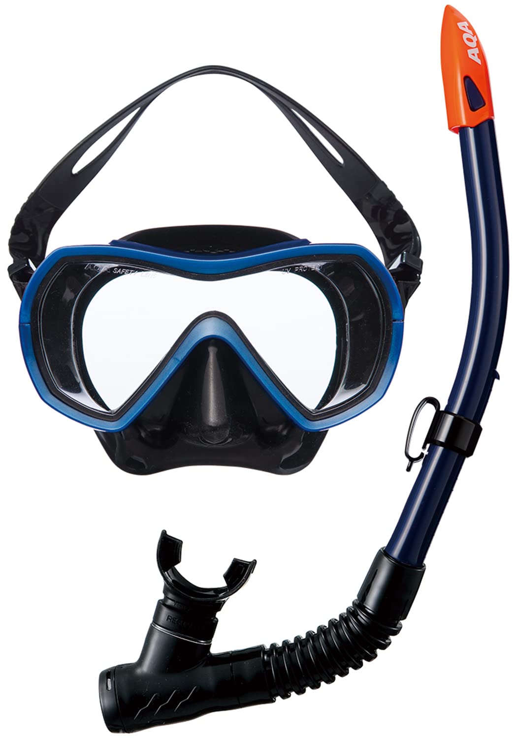 Маска для снорклинга AQA Balena Soft Sammy Dry Силиконовый 2 шт. Нави Камуфляж KZ9106 и 2 шт. (0125)