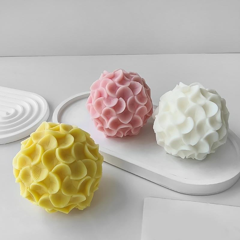 Flower Shaped Candle Mold Aromatherapy Soap Mould Resin Epoxy Mould Plaster Ornament for Birthdays and Festivals