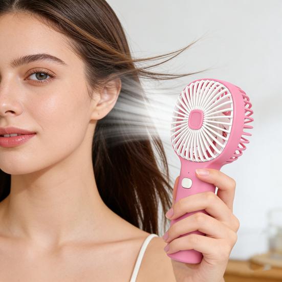 Mini Handheld Fans Portable USB Rechargeable Personal Fan for Women Girls 3-Speed Wind Mini Cooling Fan for Travel Camping Home Office