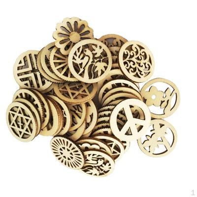 100 pezzi di legno grezzo tondo cavo per progetti fai da te 30 mm