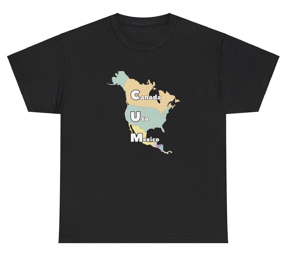 Canada USA Mexico Map T Shirt Funny Inappropriate Cum Adult Humor Joke Gift Tee Unisex T-Shirt M