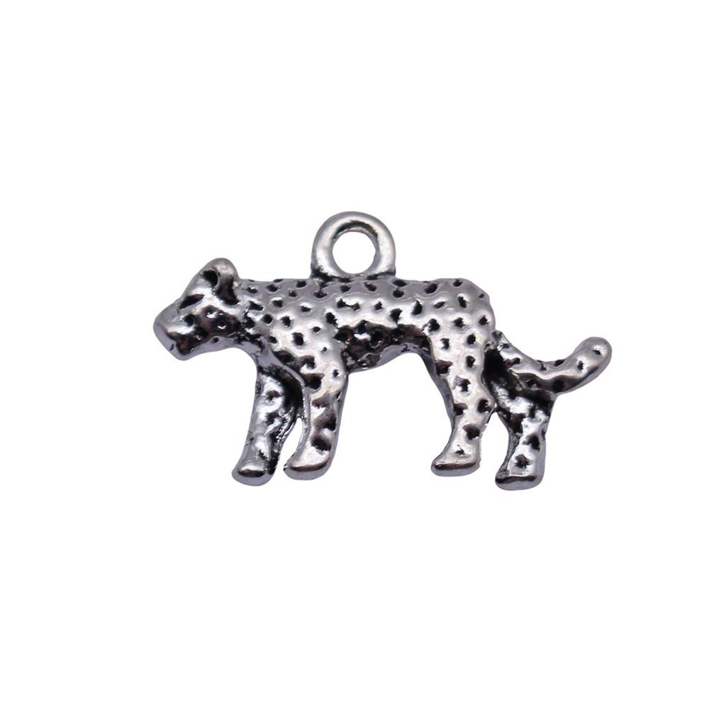 Retro Leopard Charms Metal Animal Pendants For Jewelry Making Handmade Supplies