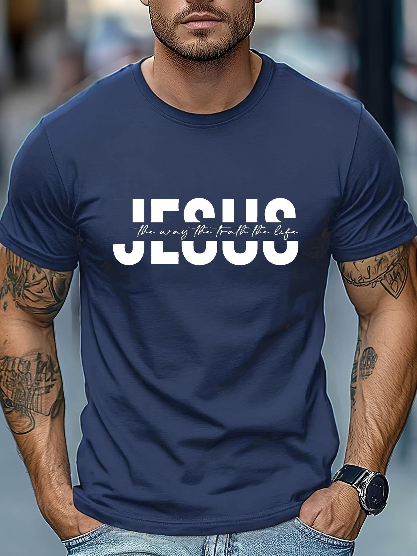 Navy Blue T-shirt - Breathable Cotton Blend Crew Neck Tee for Gym XXXXL