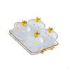 4 Grids Dried Fruit Plate Appetizer Serving Tray Dustproof Divided Dishes for Party Living