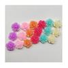 10-Color Resin Flatback Charms for Phone Bag Shoes 14mm Peony Flower Ornament Resin Crafts