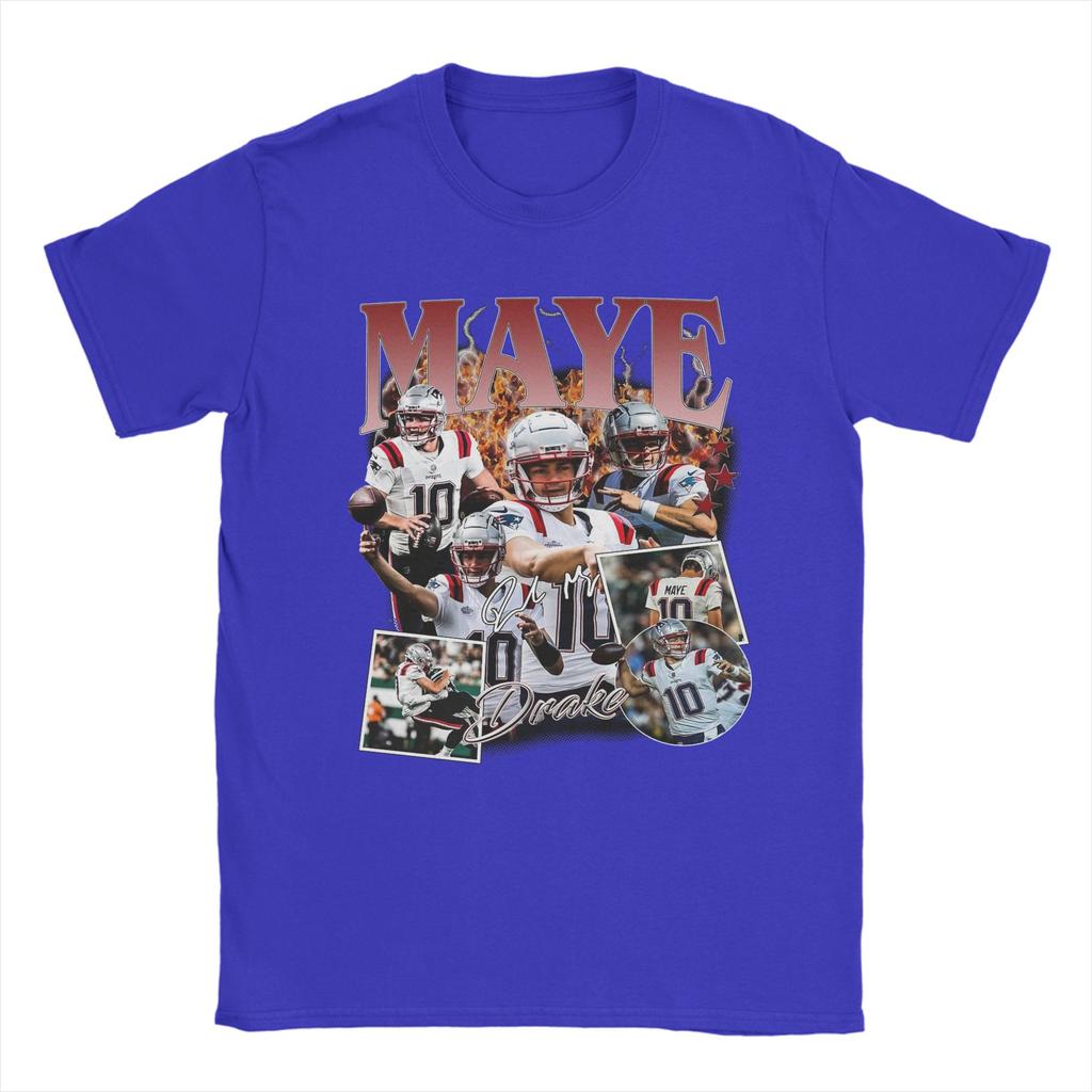 Unisexs TShirts Vintage Drake Maye Poster Novelty 100 Cotton Tees Short Sleeve T Shirts Crewneck Clothes Gift Idea