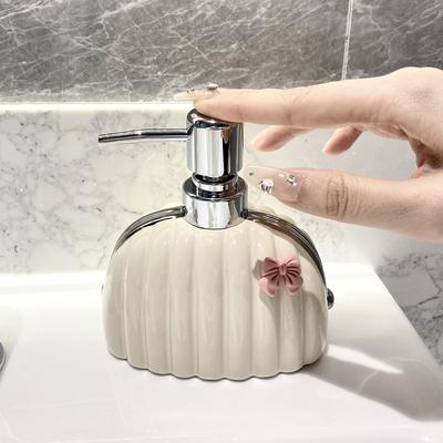 Badezimmer Seifenspender Keramik Lotion Shampoo Duschgel Halter Tragbarer Reise Spender Leere Bad Pumpflasche Hotel Wäsche