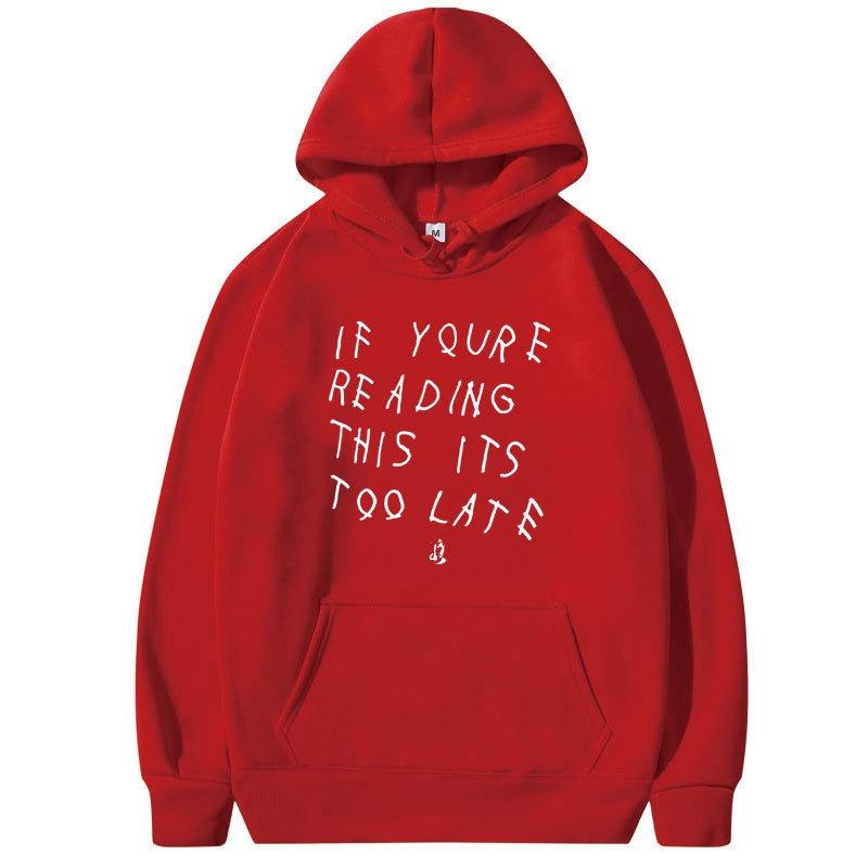 New Drake Letter Print Hoodie Sweatshirt, Stylish and Casual Multi-purpose Streetwear Long-sleeved Pullover for Men and Women