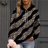 Womens Oversized Hooded Sweatshirt With 3D Print Soft Cotton Blend Long Sleeve Pullover Casual Wear