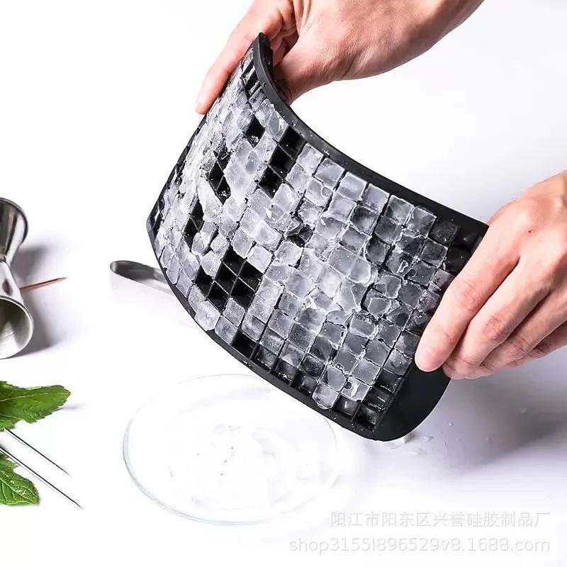 160 Grid Mini Silicone Ice Tray Cubes Foldable Mold Breaker Small Square Maker