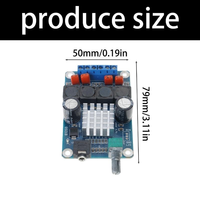 2x50W Double Channel Digital Power Sound Amplifier Board TPA3116D2 12-24V Power Amplifier Module for Home Theater