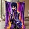 PrincePrinted Flannel Blanket Cozy Skin-Friendly Warm Throw for Couch Bed Indoor Daily Use