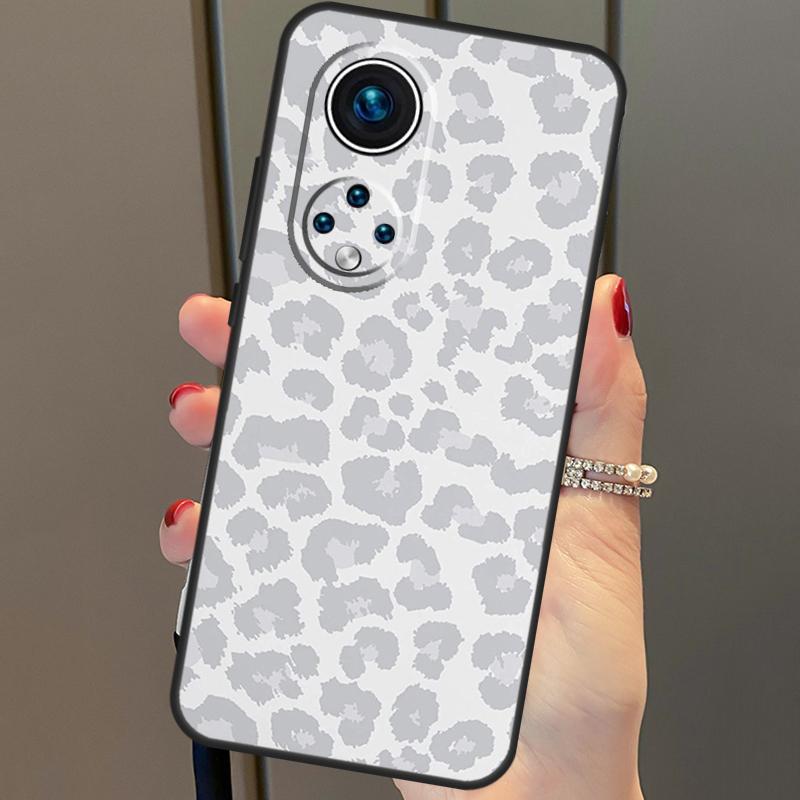 Leopard Print Black Cheetah Pattern Cover For Honor 50 Lite Case For Huawei P20 P30 P40 Pro Nova 9 5T P Smart 2021 8X 9X 10i