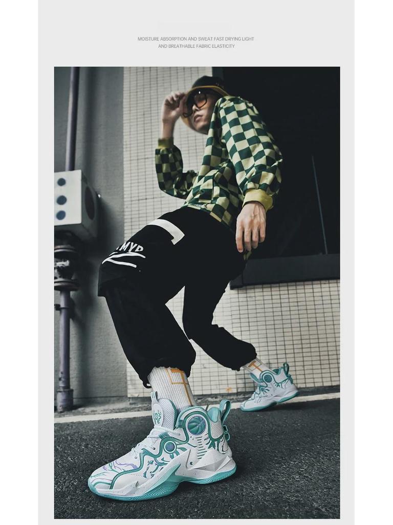 Winter Style Anti-Slip Leather Waterproof Basketball Sneakers for Couples