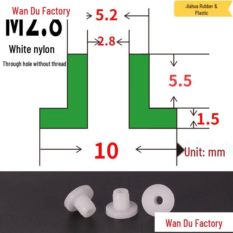 T-Shaped Nylon Insulating Bushing Spacer for M3-M35 Threads
