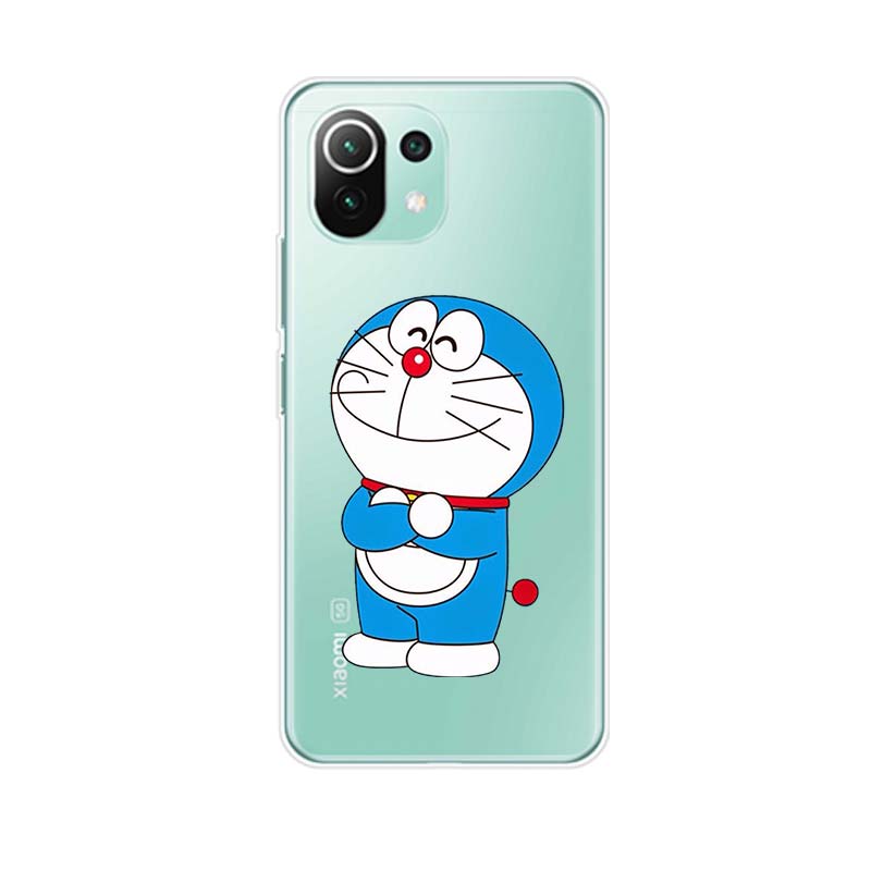 Cute Doraemon Soft Silicone Cover For Xiaomi Mi Note 11 11i 10i 10T 10 9T 9 SE Lite Pro Ultra Phone Case