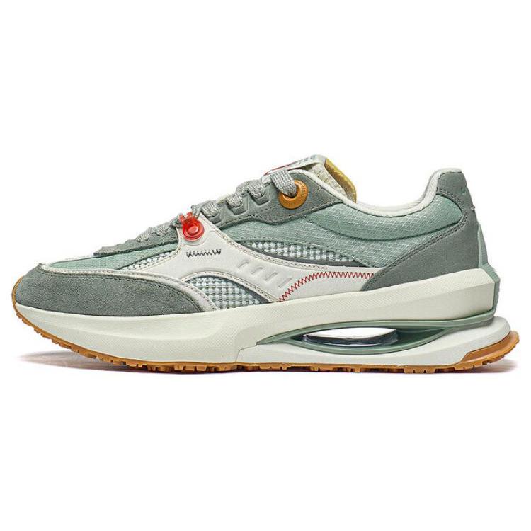 New LiNing 92 Shadow Anti Slip Wear Resistant Low Top Casual Shoes Men's Gray Green AGCT249-3