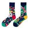Asymmetric Colorful Christmas Cotton Socks for Couples