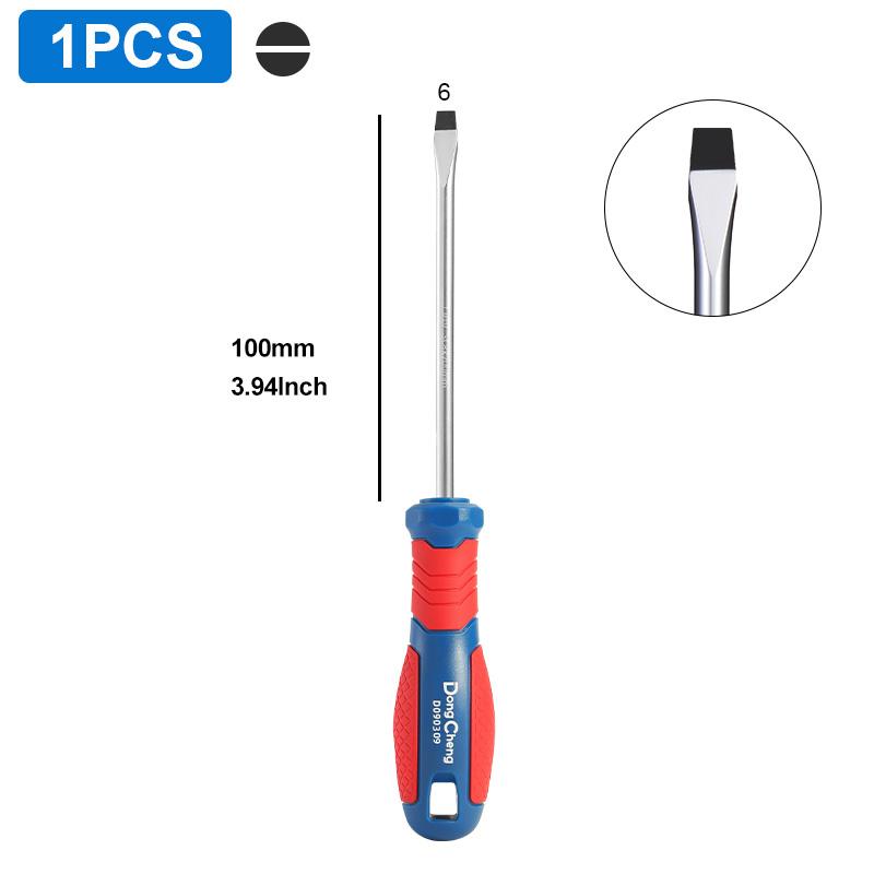 Screwdriver Set Phillips Slotted CRV Steel Magnetic Tip Heat Treated TPR Grip Handle 3 5 6 8mm PH0 PH1 PH2 PH3 Hand Tools 4