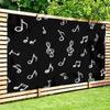 Chalk Drawn Music Notes Backdrop Blackboard Treble Clef Studio Background