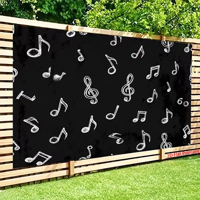 Chalk Drawn Music Notes Backdrop Blackboard Treble Clef Studio Background