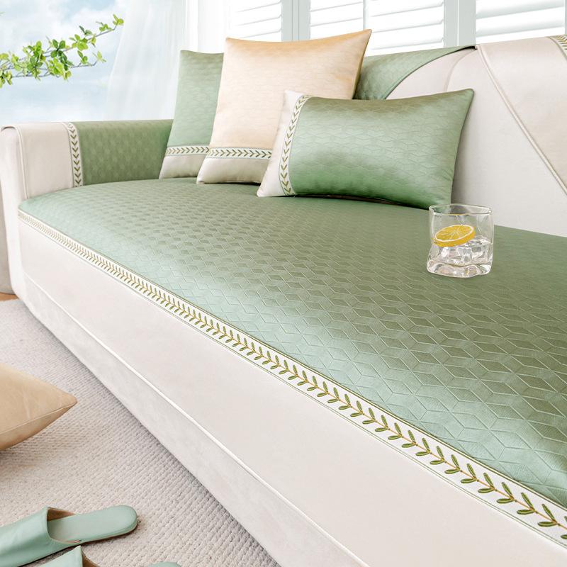 Ice Silk Sofa Cushion Summer Summer Mat Cushion Summer Sofa Cover Non-Slip Cool Seat Pad Cover Towel